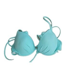 NWOT Victorias Secret Malibu Push Up Halter Swim Bikini Top 34A N5730 #100